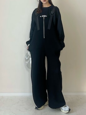 「アイテム（サロペット/オーバーオール）」を使った、haru さん（レディース・162cm）の秋コーディネート