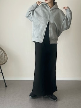 「アイテム（パーカー）」を使った、haru さん（レディース・162cm）の秋コーディネート