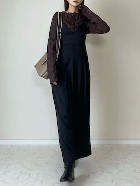 「アイテム（ワンピース/ドレス）」を使った、haru さん（レディース・162cm）の秋コーディネート