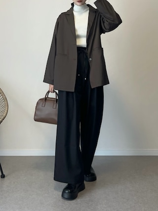 「tiptop（ティップトップ）のテーラードジャケット（テーラードジャケット）」を使った、haru さん（レディース・162cm）の冬コーディネート