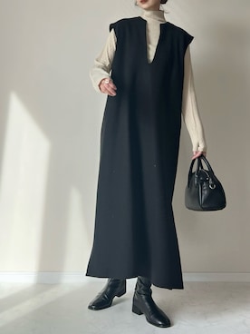 「アイテム（ワンピース）」を使った、haru さん（レディース・162cm）の秋コーディネート