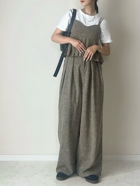 「アイテム（スラックス）」を使った、haru さん（レディース・162cm）の夏コーディネート