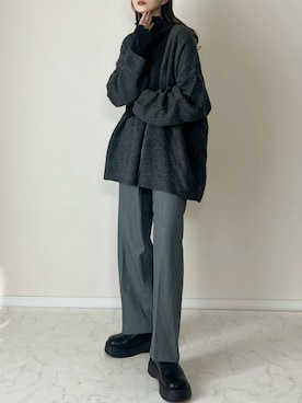 「アイテム（スリッポン）」を使った、haru さん（レディース・162cm）の秋コーディネート