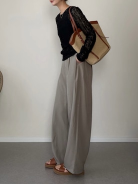 「feepur（フェピュール）のアイテム」を使った、haru さん（レディース・162cm）の春コーディネート