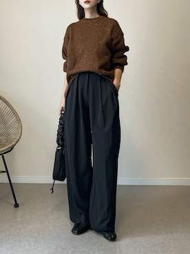 「アイテム（ニット/セーター）」を使った、haru さん（レディース・162cm）の秋コーディネート