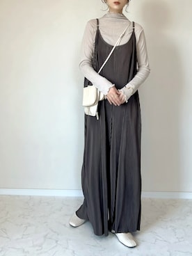 「classicalelf（クラシカルエルフ）のアイテム（オールインワン・サロペット）」を使った、haru さん（レディース・162cm）の秋コーディネート