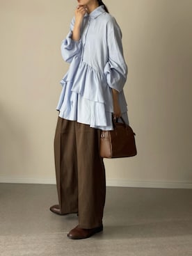 「hellam（へラム）のアイテム」を使った、haru さん（レディース・162cm）の春コーディネート