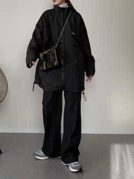 「アイテム（マウンテンパーカー）」を使った、haru さん（レディース・162cm）の冬コーディネート