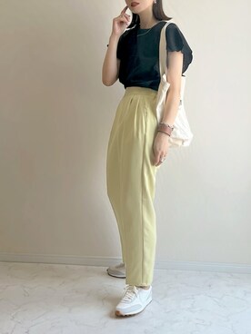 「Samansa Mos2 blue（サマンサモスモスブルー）のアイテム（パンツ）」を使った、haru さん（レディース・162cm）の夏コーディネート