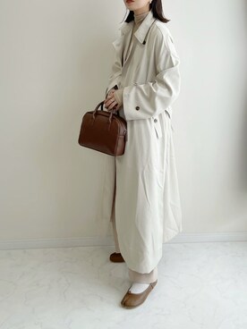 「titivate（ティティベイト）のアイテム（ステンカラーコート）」を使った、haru さん（レディース・162cm）の夏コーディネート