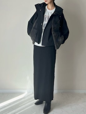 「ファーベスト」｜「アイテム（ブルゾン）」を使った、haru さん（レディース・162cm）の秋コーディネート