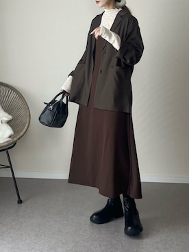 「アイテム（テーラードジャケット）」を使った、haru さん（レディース・162cm）の秋コーディネート