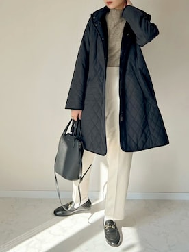 「Samansa Mos2 blue（サマンサモスモスブルー）のアイテム（パンツ）」を使った、haru さん（レディース・162cm）の秋コーディネート