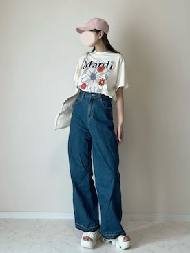 「TODAYFUL（トゥデイフル）のTODAYFUL Tote Bag（トートバッグ）」を使った、haru さん（レディース・162cm）の夏コーディネート
