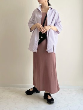「DISCOAT（ディスコート）のアイテム（ワンピース/ドレス）」を使った、haru さん（レディース・162cm）の夏コーディネート