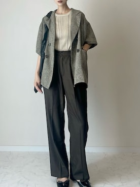 「アイテム（タンクトップ）」を使った、haru さん（レディース・162cm）の秋コーディネート