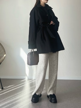 「アイテム（トレンチコート）」を使った、haru さん（レディース・162cm）の秋コーディネート