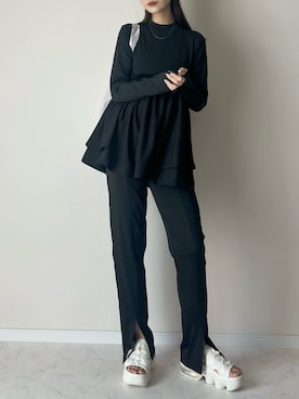 「アイテム（ラッシュガード）」を使った、haru さん（レディース・162cm）の夏コーディネート