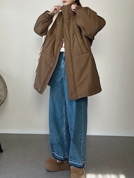 「アイテム（その他アウター）」を使った、haru さん（レディース・162cm）の冬コーディネート