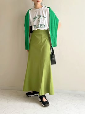 「ANGIE（アンジー）のアイテム」を使った、haru さん（レディース・162cm）の春コーディネート