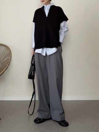 「Emma Taylor(エマテイラー)の【春ニット】フロント2wayニットトップス(ニット/セーター)」を使った、haru さん(レディース・162cm)の秋コーディネート