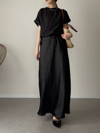 「Emma Taylor（エマテイラー）の【手洗い可能】サイズ展開追加！バックジップジョーゼットTブラウス（シャツ/ブラウス）」を使った、haru さん（レディース・162cm）の春コーディネート
