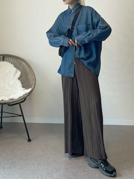 「アイテム（シャツ/ブラウス）」を使った、haru さん（レディース・162cm）の秋コーディネート