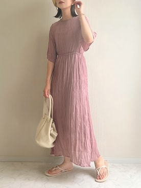 「archives（アルシーヴ）のアイテム（ワンピース/ドレス）」を使った、haru さん（レディース・162cm）の夏コーディネート