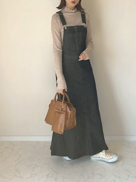 「SOMETHING（サムシング）のアイテム（ワンピース/ドレス）」を使った、haru さん（レディース・162cm）の秋コーディネート