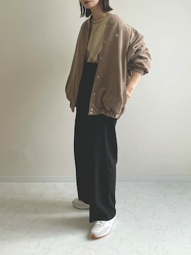 「classicalelf（クラシカルエルフ）のアイテム（ブルゾン）」を使った、haru さん（レディース・162cm）の冬コーディネート