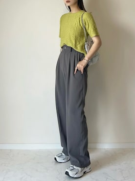 「NOAHL（ノアル）のアイテム（トップス）」を使った、haru さん（レディース・162cm）の夏コーディネート