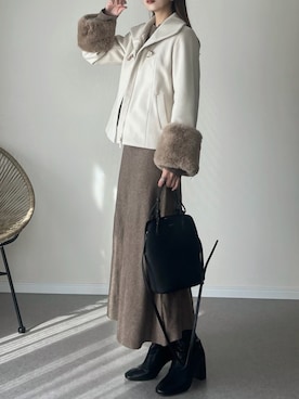 「アイテム（ワンピース/ドレス）」を使った、haru さん（レディース・162cm）の冬コーディネート