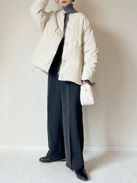 「モノトーン」｜haru さん（レディース・162cm）の冬コーディネート