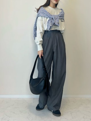 haru さんの「《JaVaジャバコラボ》春の必需品!アメカジムード漂うハンサムルック。コットン100%長袖フットボールオーバーサイズプルオーバー（Java | ジャバ）」を使ったコーディネート