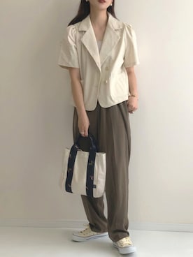 「DHOLIC STYLE（ディーホリックスタイル）のアイテム（その他アウター）」を使った、haru さん（レディース・162cm）の夏コーディネート