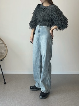 「tiptop（ティップトップ）のアイテム（カーディガン/ボレロ）」を使った、haru さん（レディース・162cm）の秋コーディネート