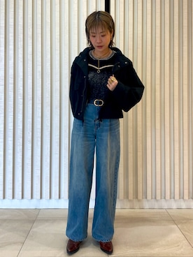 「アイテム（ミリタリージャケット）」を使った、こいさん（レディース・165cm）の秋コーディネート