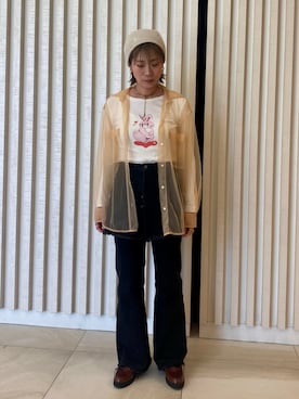 「アイテム（ニットキャップ/ビーニー）」を使った、こいさん（レディース・165cm）の秋コーディネート