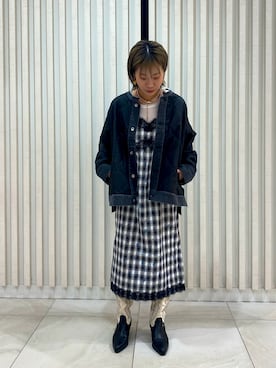 「アイテム（ワンピース）」を使った、こいさん（レディース・165cm）の秋コーディネート