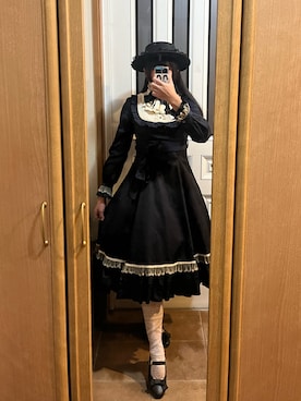 「axes femme（アクシーズファム）のアイテム（帽子）」を使った、川芝ミツルさん（レディース・166cm）の冬コーディネート