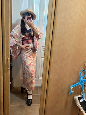 「axes femme（アクシーズファム）のアイテム（帽子）」を使った、川芝ミツルさん（レディース・166cm）の秋コーディネート
