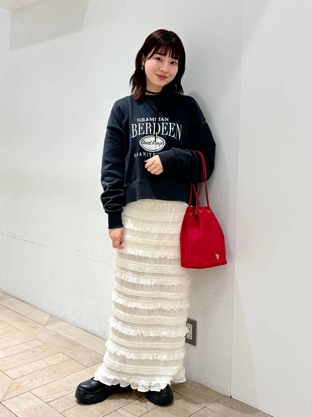 LOWRYS FARM スカート フリルレースタイトスカート 135235 レディース : ZOZOTOWN Yahoo!店 - 通販 -  Yahoo!ショッピング