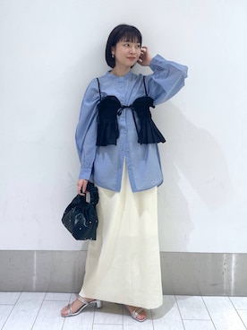 「アイテム（その他トップス）」を使った、narumiさん（レディース・151cm・20代）の春コーディネート
