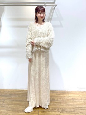「LOWRYS FARM（ローリーズファーム）のステンレスプレートネックレス　973053（ネックレス）」を使った、narumiさん（レディース・151cm・20代）の秋コーディネート