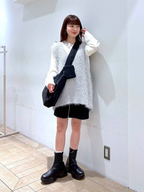 セール】ウールライクZIPミニスカート 284374（スカート）｜LOWRYS