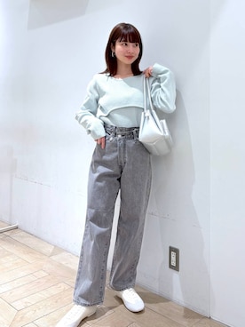 「LOWRYS FARM（ローリーズファーム）のアイテム（スニーカー）」を使った、narumiさん（レディース・151cm）の冬コーディネート