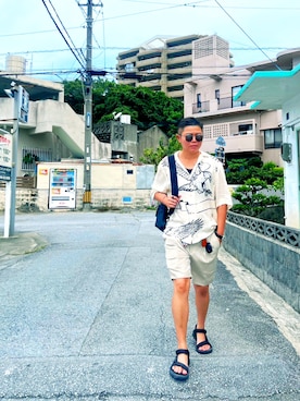 「ALLSAINTS（オールセインツ）のアイテム」を使った、NJ Linさん（メンズ・160cm）の夏コーディネート