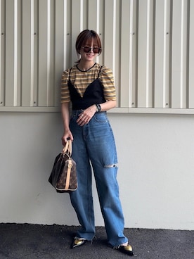 「VENCE（ヴァンス）のアイテム」を使った、yunさん（レディース・153cm）の夏コーディネート