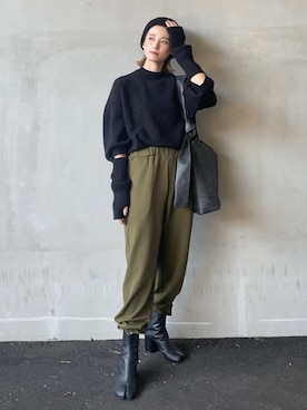 「frames RAY CASSIN（フレームスレイカズン）のアイテム」を使った、yunさん（レディース・153cm）の秋コーディネート