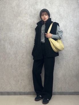 「153cm」｜「アイテム（帽子）」を使った、yunさん（レディース・153cm）の秋コーディネート